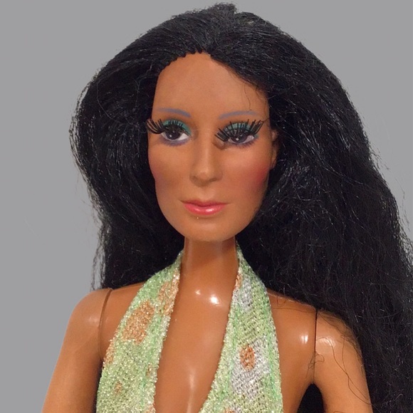 CHER 12” Doll Vintage 1975 Metallic Green Halter Bellbottom Jumpsuit MEGO Corp - Picture 3 of 14